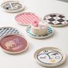 Nordic Ceramic Round Small Jewelry Dish Earrings Necklace Ring Storage Plates Fruit Dessert Display Bowl Decoration Tray