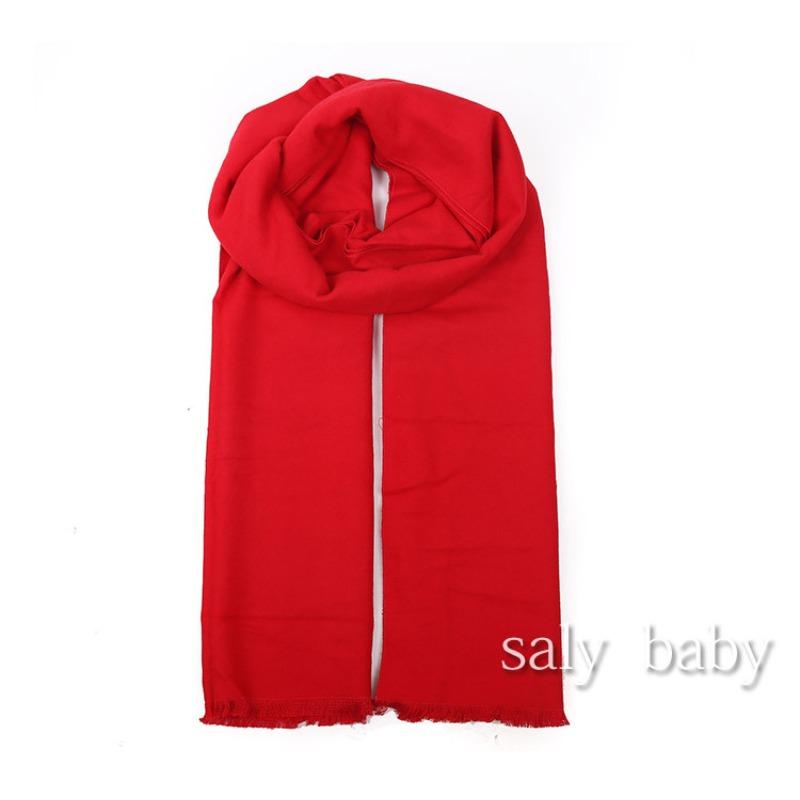 Autumn and Winter Solid Color Japanese and Korean Sweet Imitation Cashmere Scarf, Comfortable Thickened Scarf, Female