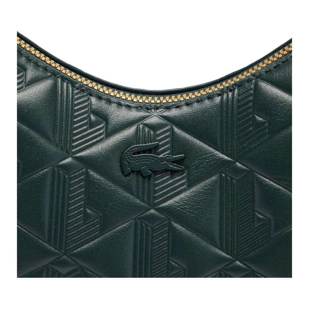 Lacoste Модная универсальная кожаная сумка через плечо на молнии Средняя женская сумка Зеленая NF4710MH-B43