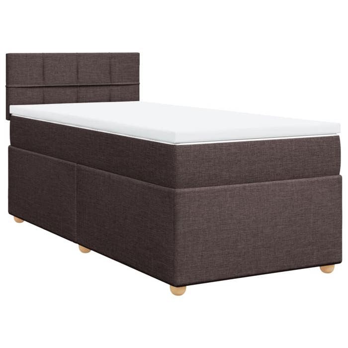 Maison Exclusive - Sommier à lattes de lit avec matelas Marron foncé 100x200 cm