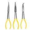 3 Pcs Mechanical Pliers 11in Long 45 Degrees  90 Degrees  Bending Tip Straight Tip Long Nose Carbon Steel Pliers Kit