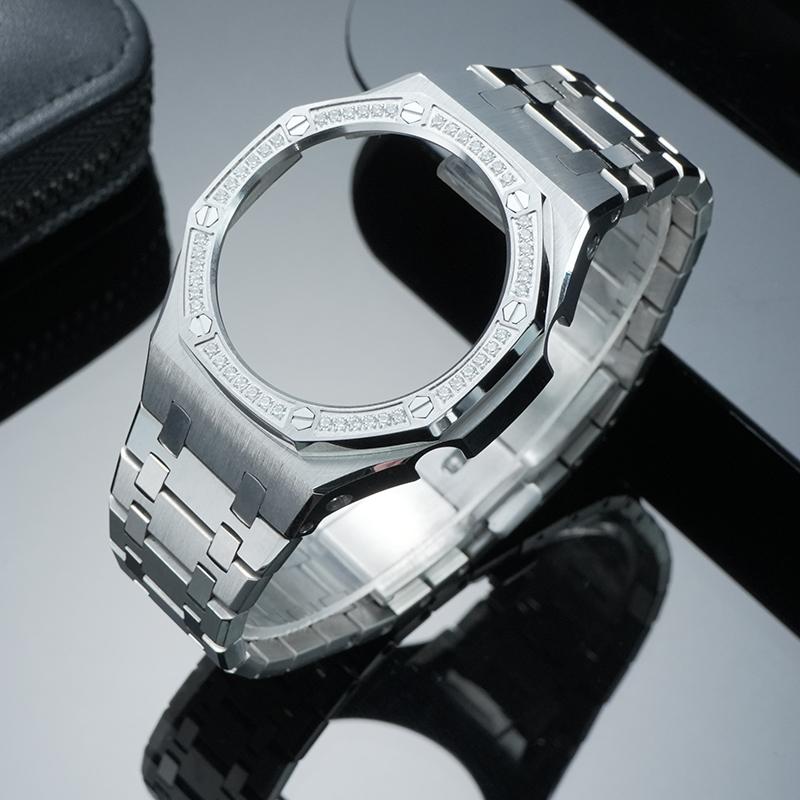 Металлический Мод-комплект GA2100 Для Casio GA2100 2110 GA-B2100 Корпус и Ремешок из Нержавеющей Стали Замена Модификация Аксессуары