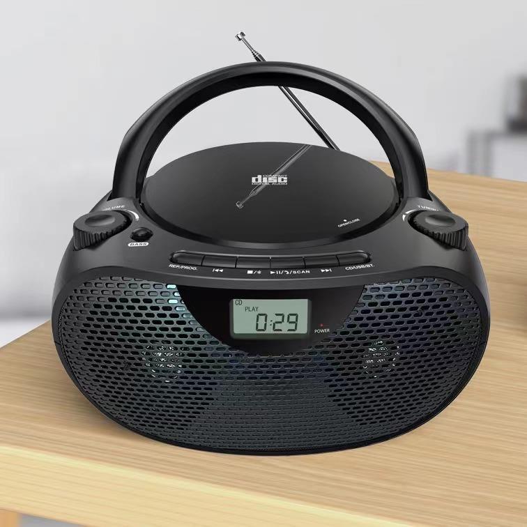 Portable Stereo CD Player Boombox with AM/FM Radio Bluetooth Speaker Player USB Playback