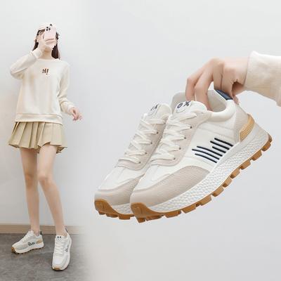 Новая обувь Женские балетки Повседневная обувь на платформе Летняя новая удобная кожаная обувь Сникерсы Женская обувь на шнуровке Вулканизированная обувь Chaussure Femme