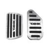 SAWAKAKI Toyota Tank M900A/M910A Dedicated Design With Logo Aluminum Axle Pedal Brake Pedal Cover 2 Piece Set (Silver)