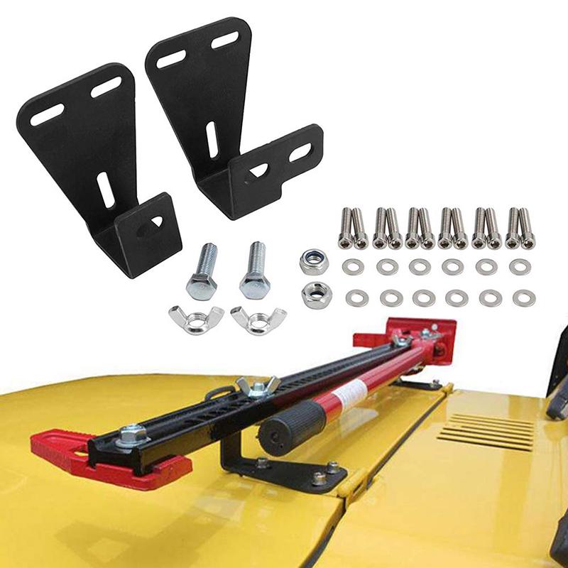 Кронштейн для крепления капота с высоким подъемом Hi-Lift Jack для Jeep Wrangler CJ 1944-1986 / YJ 1987-1995 / TJ 1997-2006 (Пара