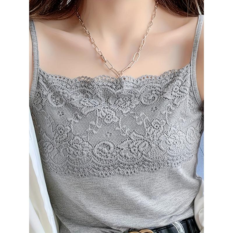 1 Piece Lace Camisole Tank Women's,Sleeveless Multifunctional Slim Inner Bottom Shirt Women's Tops Women's Tank Top