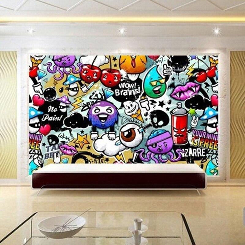 Фото обои современные 3D граффити фреска детская спальня КТВ бар креативный декор стен художественные обои для стен