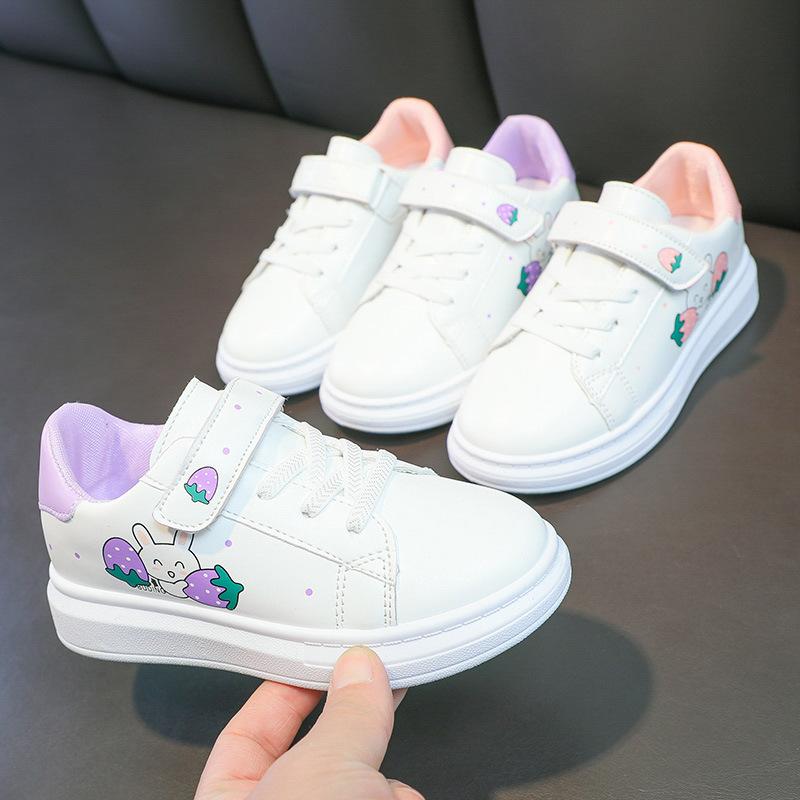 New Sneakers Fashion Simple Cute Girl Shoes Cartoon Sports Retro Casual Kid Shoe Lightweight Soft Soled Anti Slip Sports Shoes