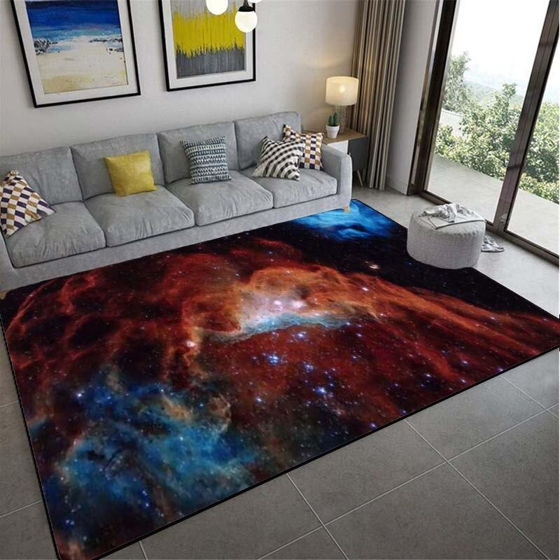 Красочный ковер Galaxy Красочное звездное небо Большой ковер Гостиная Коврик для ванной Коврик для ванной Коврик для двери Фантастический ковер Дизайнерский ковер Домашний декор