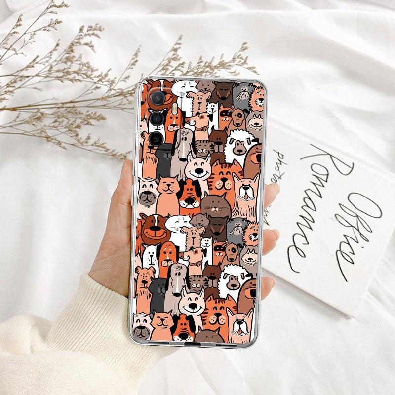 Cute Dog Art Phone Case for Motorola Moto G10 G20 G30 G31 G32 G34 G35 G41 G42 G50 G51 G52 G55 G60 G60S G62 G71 G72 G75