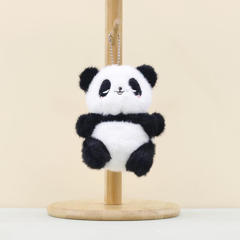 Cute And Cuddly Panda Plush Toy Keychain Soft Pp Cotton Stuffed Animal Doll