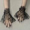 Elegant Detachable Mesh Wrist Cuffs Bracelets Decorative Elastic False Flared Sleeves Sweet Hand Accessories