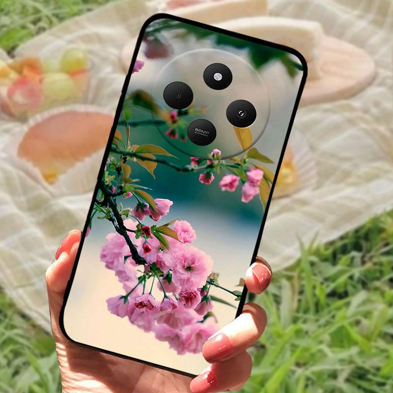 Чехол для Xiaomi POCO C75 4G Redmi 14R 5G Redmi A3 Pro 4G Redmi A4 5G Чехлы Мягкий Бампер Ударопрочный Защитный Чехол Черная Сумка для Телефона