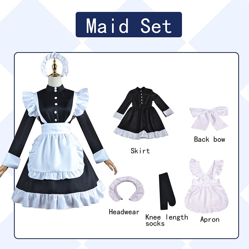 Ysir Cos Аниме Слуга Горничная Босс Домработница Горничная Платье Лолита Косплей Платье