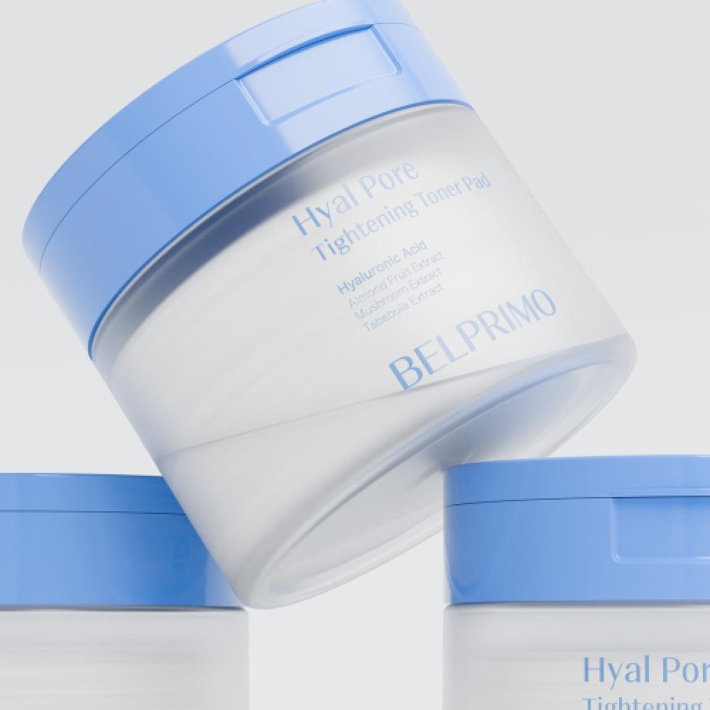 Belprimo Hyal Pore Tightening Toner Pad 200ml  60 Sheets 
