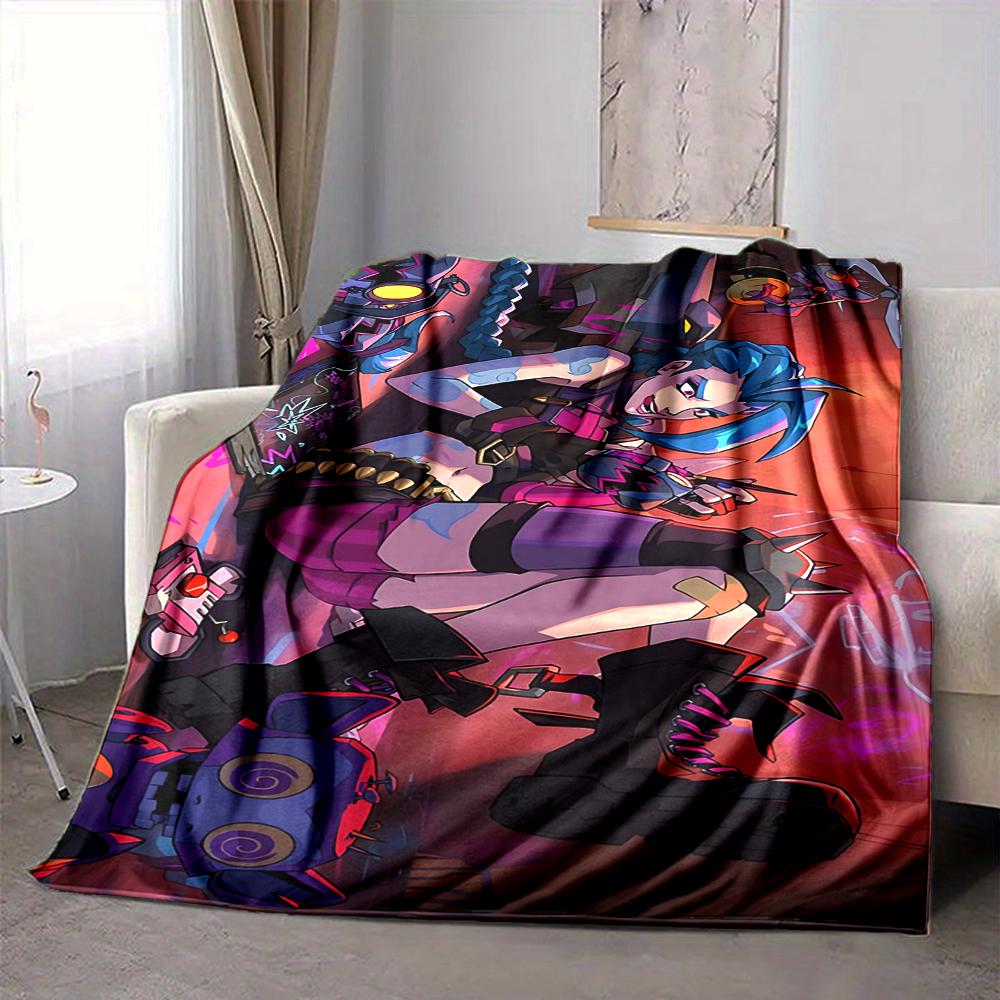 1Pc Cyberpunk Future Cityscape Flannel Blanket, Soft And Comfortable, Casual Warm, Camping Travel, Christmas, Halloween Xmas Gift S1669