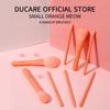 DUcare Оранжевый, 8 шт., высококачественные кисти для макияжа для лица, синтетические пудры для волос, румяна, тени для бровей, набор кистей для макияжа с косметичкой