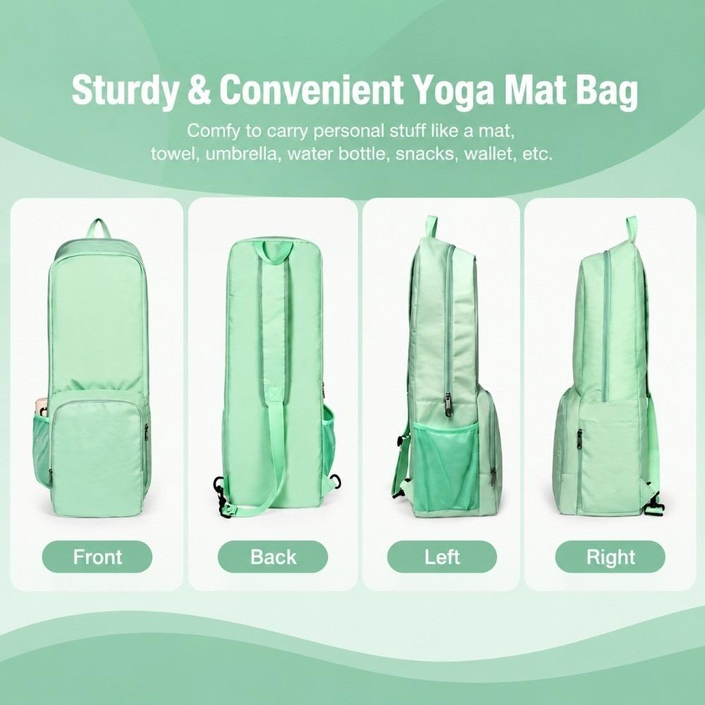 Waterproof Yoga Mat Backpack Double Zipper Yoga Accessories Bag Durable Yoga Mat Bag Exercise
