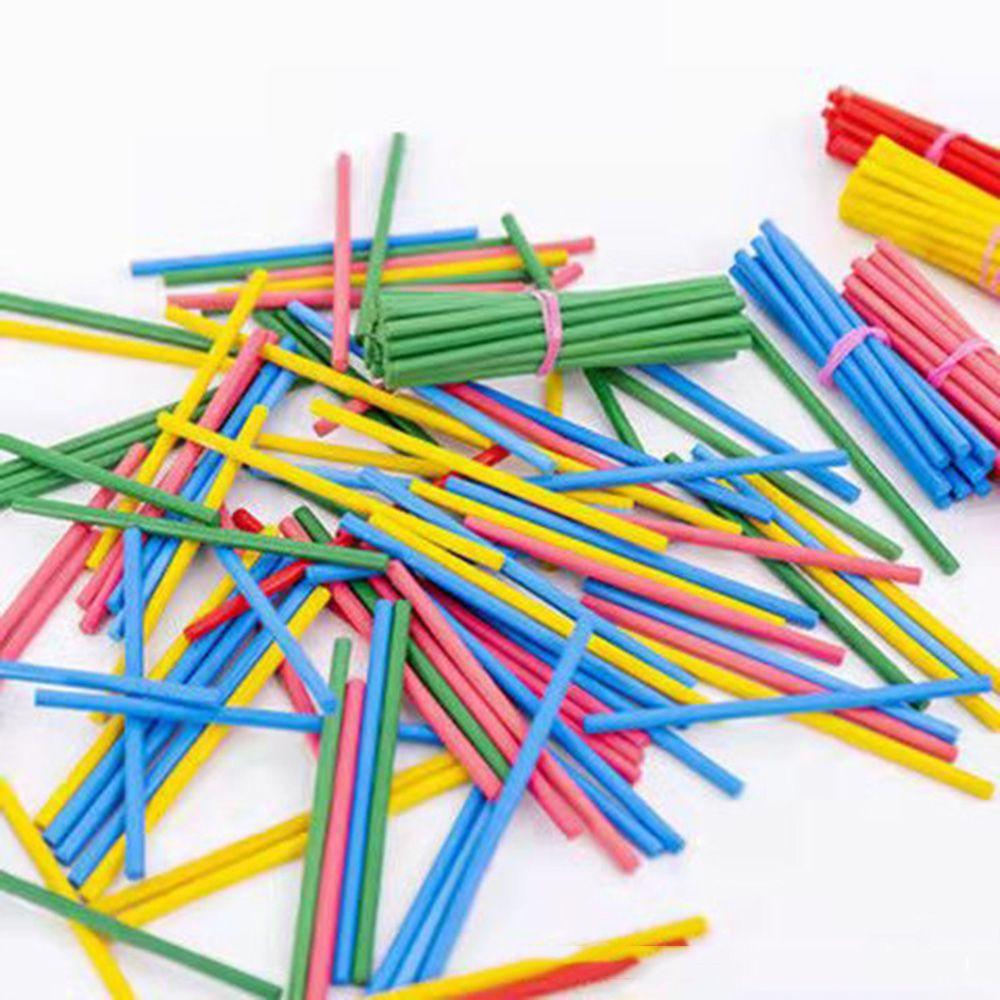 Preschool Education Counting Wood Sticks Montessori Teaching Early Learning Kids Mathematics Toy