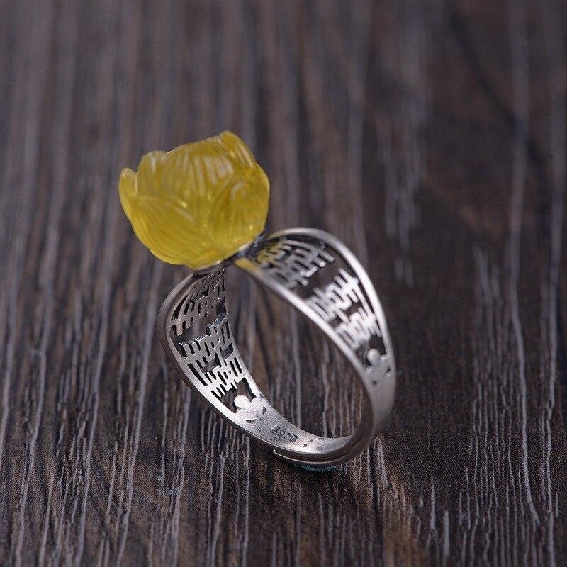 Серебро S925, восстанавливающее древние способы, - это технология. Женская мода, кольцо с цветком лотоса и пчелиным воском, тайские серебряные украшения, оптовая продажа.