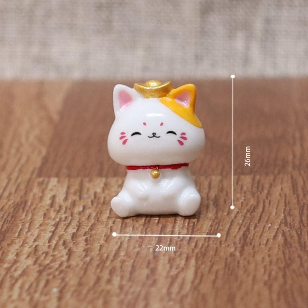 Мини-фигурки кошек удачи, реалистичные кошки, микро-ландшафтный орнамент для сада и ландшафта