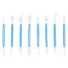 8Pcs DIY Fondant Tool Cake Pastry Carving Cutter Chocolate Decorating Mold Set for BakeryBlue