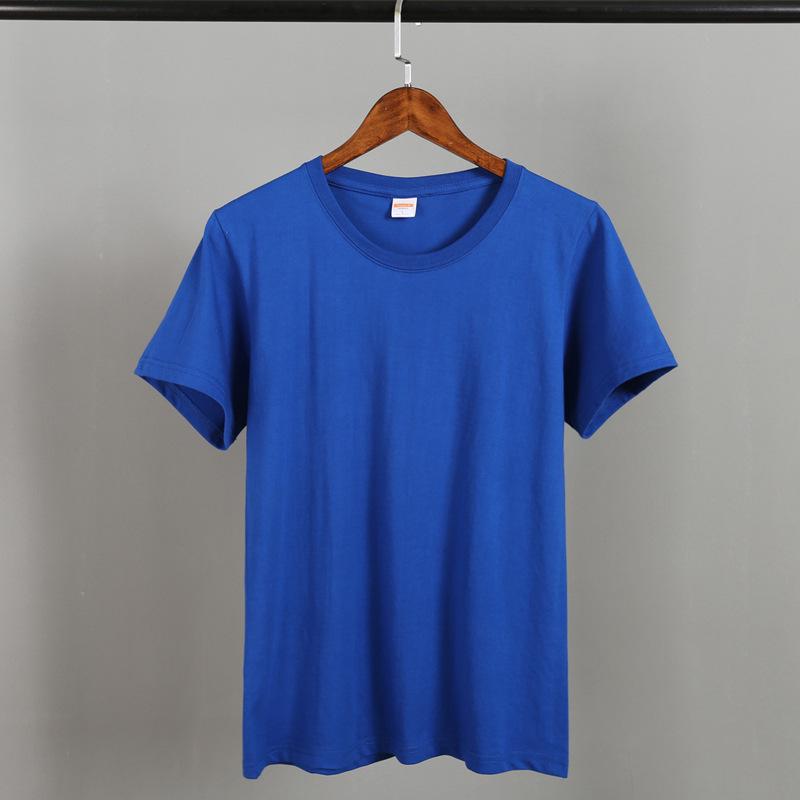 Мужская повседневная однотонная футболка с коротким рукавом - смесь полиэстера, шелка и хлопка