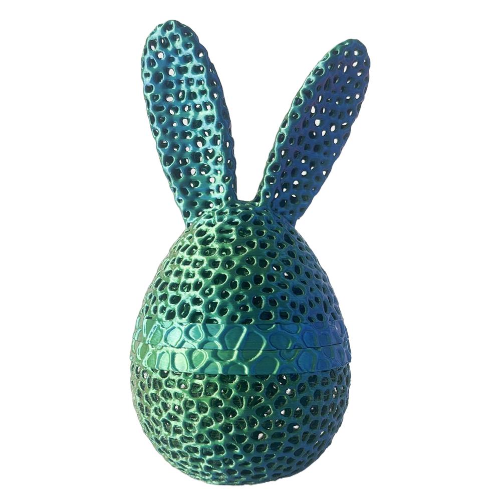 Handmade Easter Bunny Egg Printed Toy 3D Printed Easter Eggshell Statue Easter Eggs Figurines  Desk