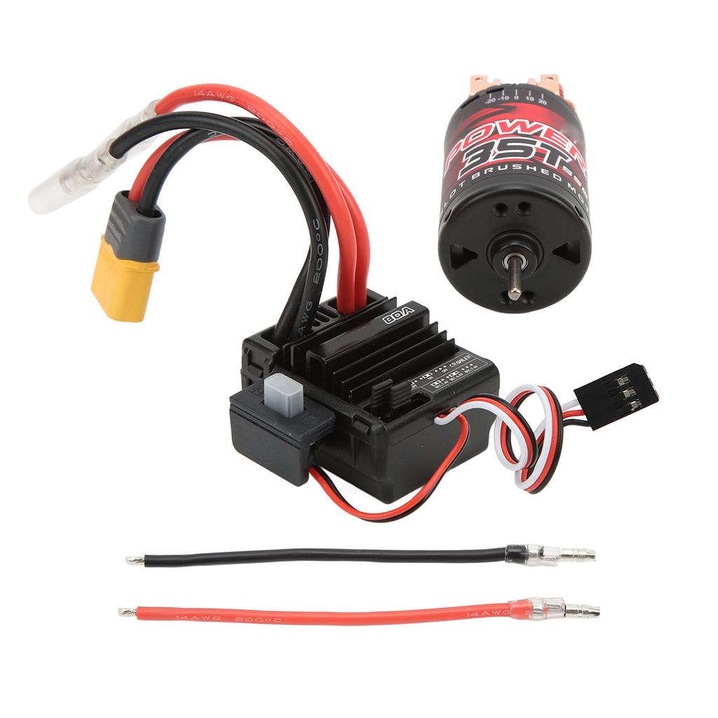 RC 3 Slot 550 Brushed Motor 35T with 80A ESC Combo Set for 110 112 RC Car Upgrade Parts