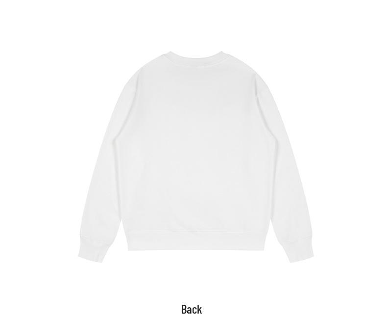 Хлопковый свитшот с вышивкой 'Cross Love' и буквой А - Унисекс, Повседневный, Свободный крой для Весны и Осени