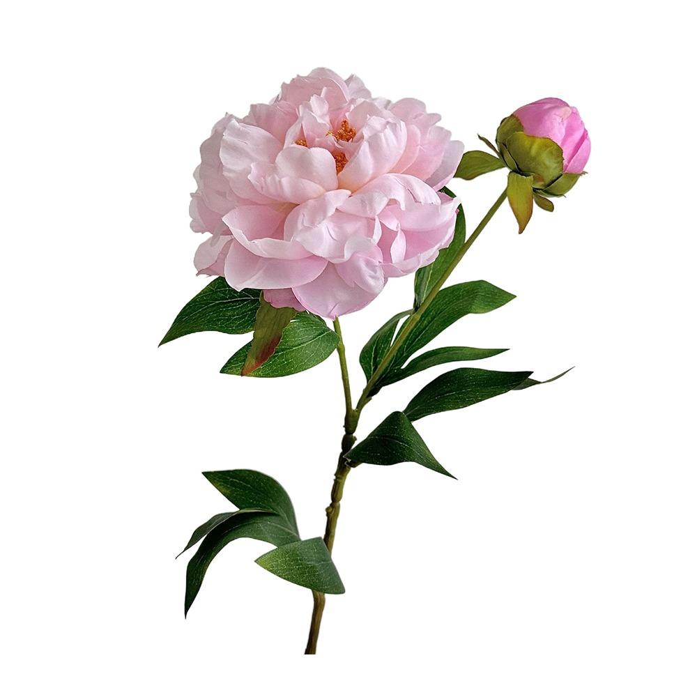DIY 2 Head Artificial Peony Bouquet Silk Cloth Lifelike Peony Flower Bundle Artificial Flower Home Wedding Decoration