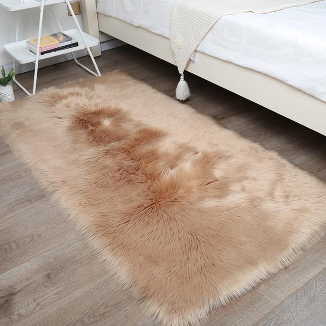 Толстый белый ковер, мягкий мех для гостиной, плюшевый ковер, спальня, искусственная шерсть, пушистые напольные ковры, оконные прикроватные коврики для домашнего декора