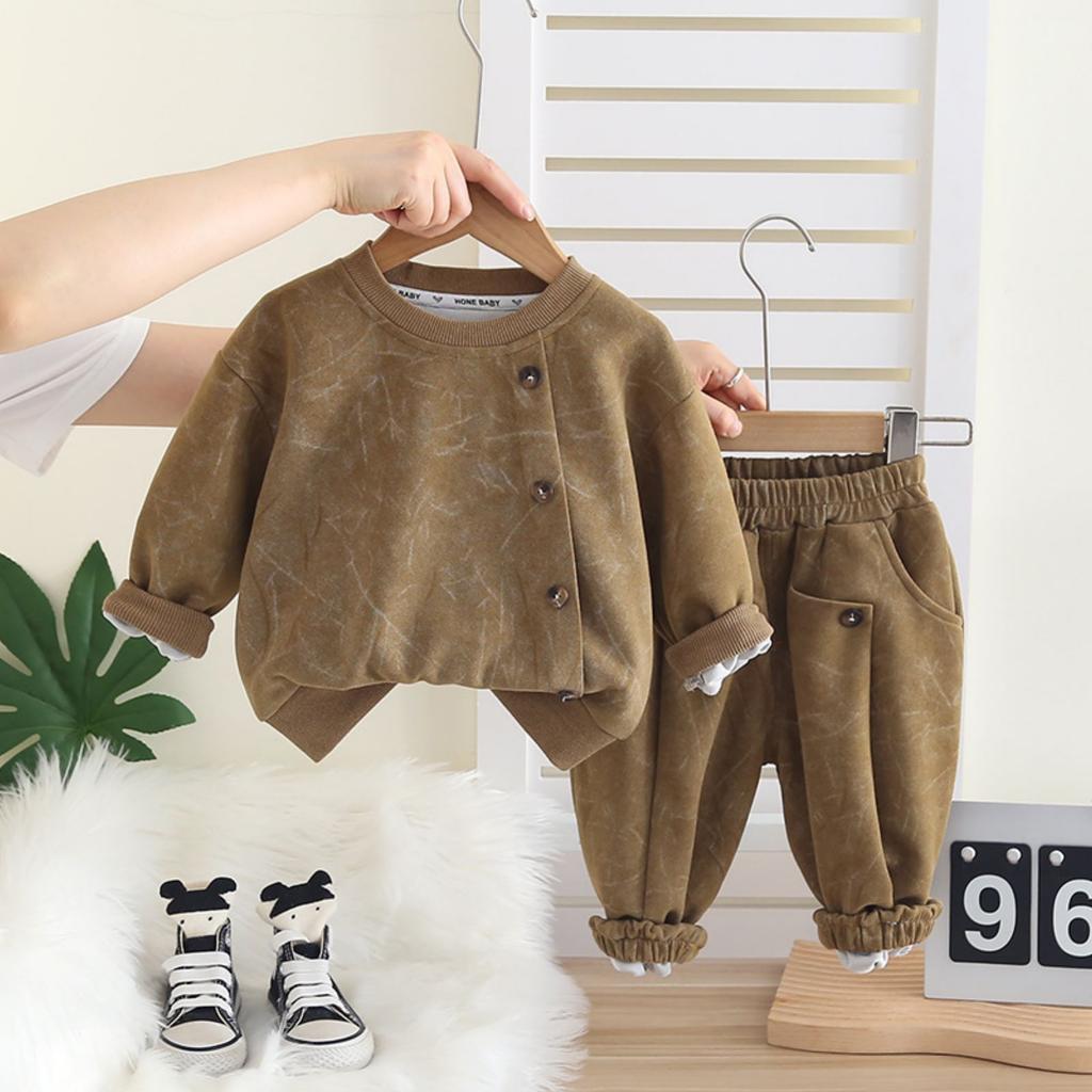 Детский повседневный комплект с длинным рукавом, удобные наряды для повседневной носки