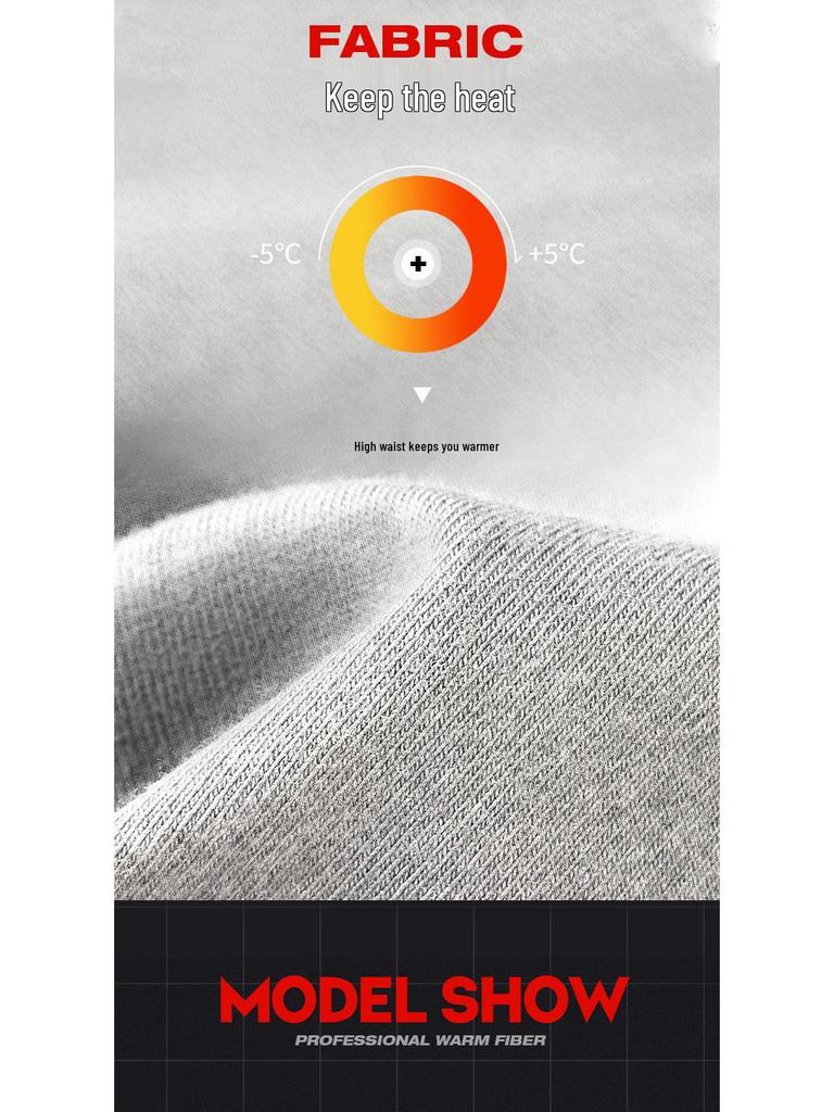 Мужские длинные боксеры-брифы из хлопка с высокой посадкой и защитой от натирания - больших размеров для спорта и тепла