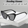 Ladies' Stylish Cat Eye Reading Sunglasses For Male And Female Oversize Anti Blue Light Far Sight Eyeglasses Diopter 0 To -4.0