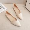 Flat-Soled Womens Shoes Summer New Pointed-Toed Shallow Mouth Casual Shoes Fashion Versatile Doudou Shoes Women Large Size 34-43