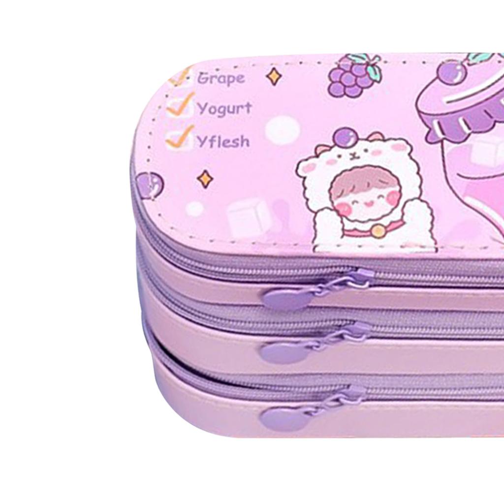 Большой пенал многоцелевой милый стильный 3-слойный пенал большой емкости с расписанием занятий