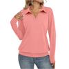 Women's Casual Long-sleeved Loose Solid Color V-neck Top