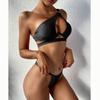 Push Up Bikinis Micro Bikini Set Sexy Swimsuits Female Thong Swimwear Brazilian Biquini Black Bikini Hollow Out Beachwear
