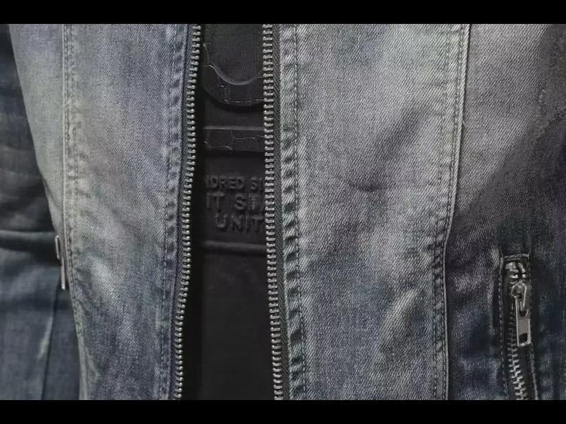 Джинсовая куртка в европейском ретро-стиле Slim Fit для мотоциклистов - мужская повседневная куртка с лацканами, модный стиль
