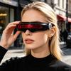 Футуристические Киберпанк Солнцезащитные Очки, Очки с Защитой UV400, Необычной Формы Панк Очки для Пляжной Вечеринки, Активного Отдыха на Открытом Воздухе