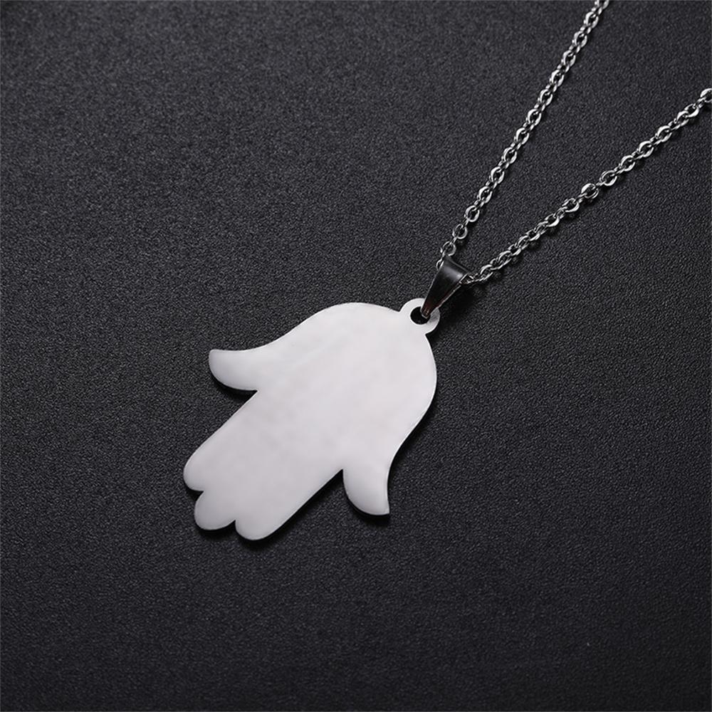 Винтажная подвеска-амулет Хамса (Рука Фатимы) на цепочке из нержавеющей стали, Турецкие ожерелья с глазом от сглаза, Духовные счастливые украшения для мужчин