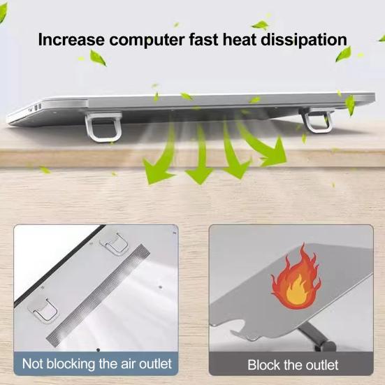 Foldable Laptop Stand Easy Installation Mini Portable Notebook Support Holder Size Adjustable Riser Laptop