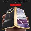 Leather With Privacy Screen Tempered Glass Protector Case for Huawei Mate X5 X3 All-inclusive Spring Hinged Holder Cover