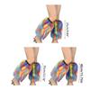 Womens Rainbow Colorful Furry Leg Warmers Autumn Winter Vintage Faux Fur Plush Boot Covers Cuffs Hipster Warm Socks
