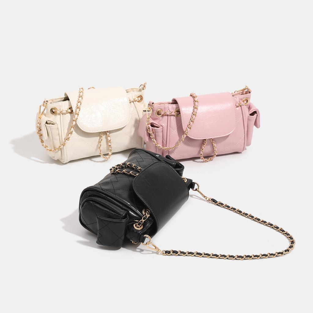 Простая и повседневная одноплечевая сумка, нишевое качество, в корейском стиле, стильная и модная маленькая квадратная сумочка