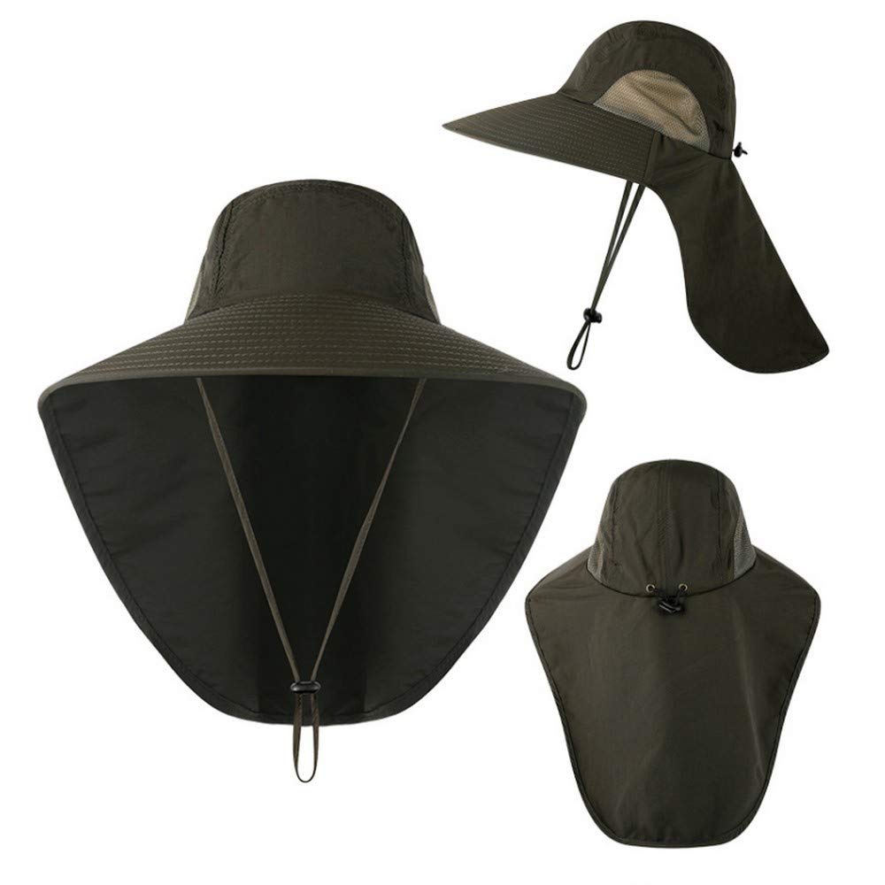 Садоводство Солнце Фермерская работа Солнцезащитная шляпа для широкого солнца УФ-защита лица и шеи Солнцезащитная шляпа Регулируемая Горная Подарок [Croogo] Шляпа, Шляпа, Шляпа, Женщины, Поля, Защита,