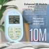 Universal AC Remote Control Mini Portable Glow Buttons LCD Display Suitable for Home Hotel Travel Use