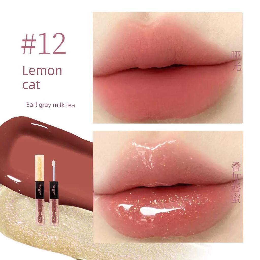 [New Color in 24 Years] Haggard Truncheon Double-Headed Mirror Water Mist Matte Dual-Use Matte Lipstick Lip Gloss Nude Color